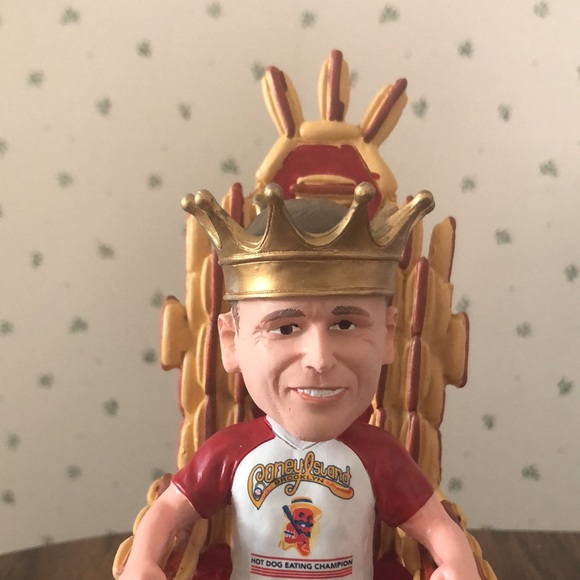 Joey Chestnut Bobblehead Brooklyn Cyclones 2024 Nathan’s Hot Dog Eating Contest - Picture 3 of 10